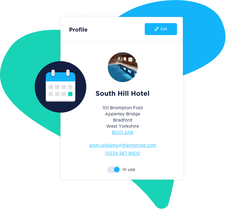 Venue profile for a hotel, leisure centre or pool